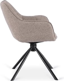 Krzesło Tapicerowane Obrotowe PEONY 2 Cappuccino Nowoczesne Loft