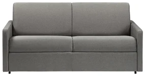 Kanapa 3-osobowa z ekspresowym mechanizmem rozkładania z tkaniny CALIFE - Kolor: jasnoszary - Wymiary miejsca do spania: 140 cm - Materac 18 cm