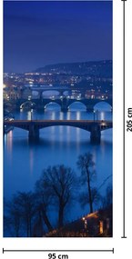 Fototapeta na drzwi- Mosty Pragi (95x205cm)