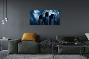 Obraz drukowany na płótnie Las ze Strasznymi Postaciami