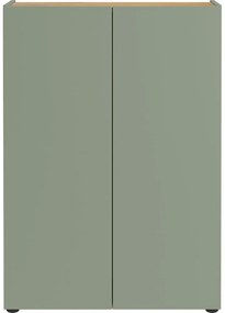 Jasnozielona szafka na buty w dekorze dębu 74x105x33 cm Alviano – Germania