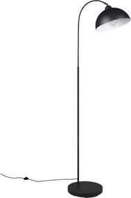 Czarna lampa stojąca z metalowym kloszem (wysokość 170 cm) Sierra – Reality