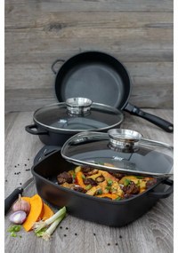 Elo 19628 Brytfanna z pokrywą szklaną i uchwytem aromatycznym Alucast 28 cm, 28 cm