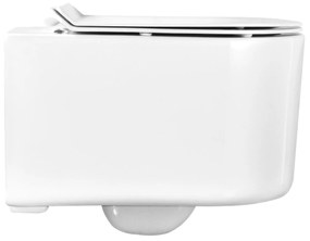 Miska WC wisząca bezkołnierzowa biała MAXIMA MINI z deską wolnoopadającą typu Slim