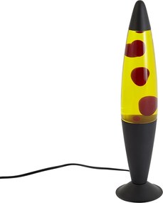 Lampa lawa żółta z czerwonym woskiem z LED - Molten Lava