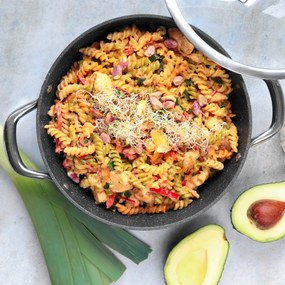 Tescoma Patelnia głęboka z pokrywką PRESIDENT Stone, 24 cm, 24 cm