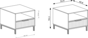 Szafka Nocna 169 ZIGO 54,5 cm Stolik Nocny do Sypialni