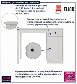 Białe biurko do komputera H7-G70