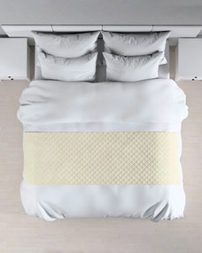 Narzuta hotelowa bieżnik Velvet 60x200cm kolor kremowy tkanina połyskliwa, welwetowa