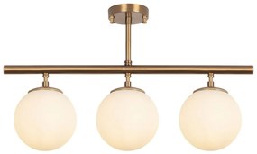 Lampa wisząca w kolorze brązu ze szklanym kloszem Atmaca – Opviq lights