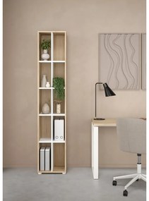 Biało-naturalny regał w dekorze dębu 41x205 cm Sign – Tvilum
