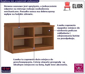 Duża szafka z siedziskiem drewno akacjowe - Marsa