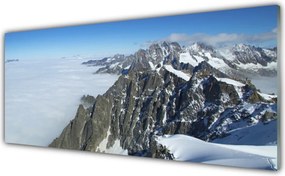 Szkło nad Blatem Szczyty Gór W Chmurach