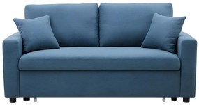 Kanapa 3-osobowa INIZOR z tkaniny, rozkładana – kolor turkusowy