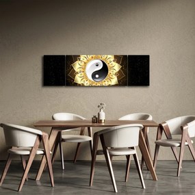Obraz - Złoty Yin-Yang (170x50 cm)
