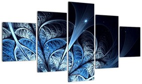 Obraz ciemnoniebieskiego kwiatu (125x70 cm)