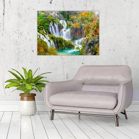 Obraz - Park Narodowy Jezior Plitwickich (70x50 cm)