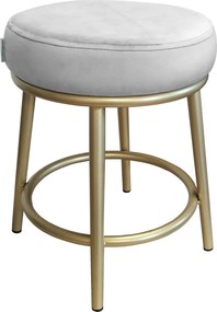 Taboret Ben tkanina Welur stelaż metalowy STOŁEK LOFT : Kolor Stelaża - Złoty, Kolor tkaniny - VELVET - MG39, Typ tkaniny - Velvet