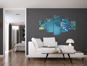 Obraz - Liście roślin tropikalnych (125x70 cm)