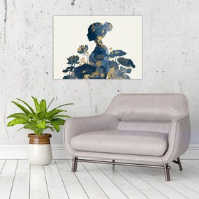 Obraz - Marmurowy profil kobiety (70x50 cm)