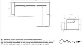 Beżowy narożnik (prawostronny) Flex Felix – Miuform