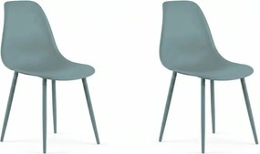 Zestaw 2 szt. plastikowych krzeseł OSAKA, naftowy