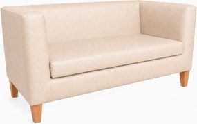 Sofa Monaco : Kolor nogi - Drewno, Kolor tkaniny - EKO-SKÓRA - 18D, Typ tkaniny - Eko-skóra , Wysokość nogi - 15 cm