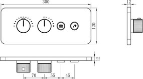 Termostatyczna bateria prysznicowa podtynkowa NT7646