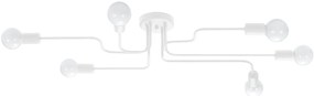Biała sześcioramienna lampa sufitowa w stylu loft - 4X x A627 M1-C80