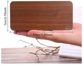 Zegar budzik drewniany led elektroniczny cyfrowy stojący - termometr + data