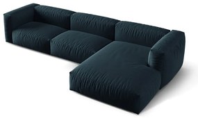 Ciemnoniebieski narożnik modułowy (prawostronny) Martina – Micadoni Home