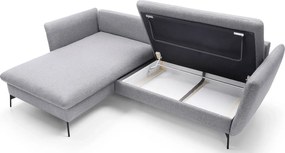 Popielaty narożnik z pojemnikiem do salonu N8-Z32