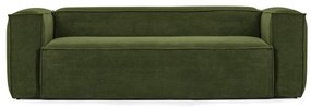 Zielona sztruksowa sofa 240 cm Blok – Kave Home