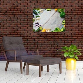 Obraz na szkle - warzywa (70x50 cm)