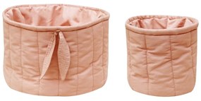 Jasnoróżowe tekstylne pojemniki dziecięce zestaw 2 szt. ø 30x20 cm Bambie Vintage Nude – Lorena Canals