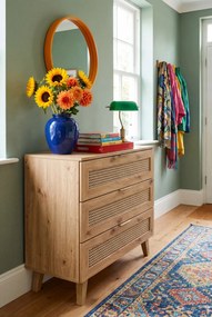 W stylu komoda rustykalnym z szufladami F0-A58