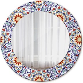 Lustro dekoracyjne okrągłe Orientalna kolorowa kompozycja