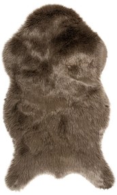 Ciemnobrązowa sztuczna skóra Tiseco Home Studio Sheepskin, 80x150 cm