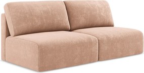 Otwarta Sofa 3-osobowa z funkcją spania - z tkaniny szenilowej - brzoskwiniowy - KONA