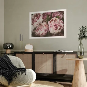 Plakat Różowe piwonie 42x29,7 cm bez ramy z marginesem ARTGEIST B