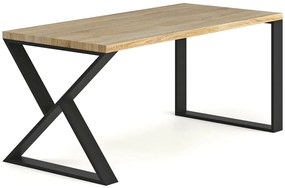 Drewniany prostokątny stół loft 170 x 80 - Samson