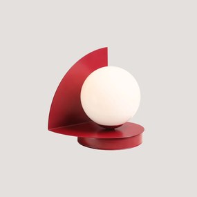 Nowoczesna lampa stołowa Loop w kolorze czerwonego wina