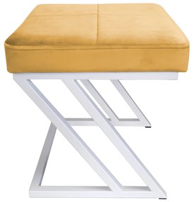 Pufa ZETA LOFT taboret podnóżek podstawa biała MG15
