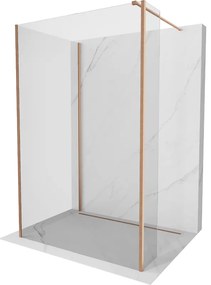 Mexen Kioto ścianka prysznicowa Walk-in 100 x 85 x 40 cm, transparent, miedź szczotkowana - 800-100-085-221-65-00-040