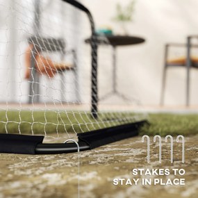 HOMCOM Zestaw Bram Piłkarskich, 2 Składane Minibramki, Rama Metalowa, Zestaw Narzędzi, 90 x 36 x 60 cm, Czarny