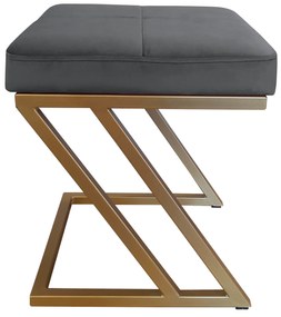 Pufa ZETA LOFT taboret podnóżek podstawa złota BL14