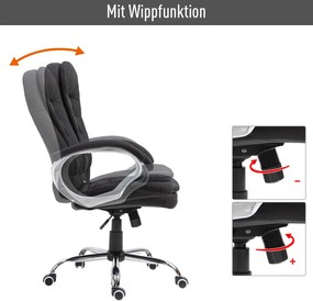 Vinsetto Krzesło Biurowe Funkcja Przechylania Ergonomiczne Obrotowe 360° Regulacja Wysokości 2 Kolory | Aosom PL