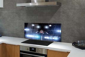 Szklany Panel Kosz w Blasku Reflektorów