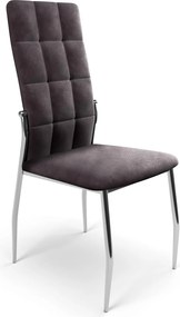 Krzesło z tkaniny velvet bez podłokietników K416