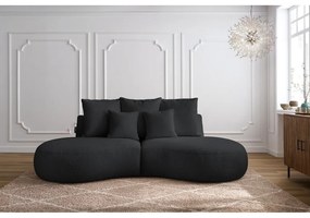 Ciemnoszara sofa z materiału bouclé 260 cm Saint-Germain – Bobochic Paris